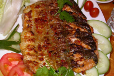 Cá tầm sốt thịt cua